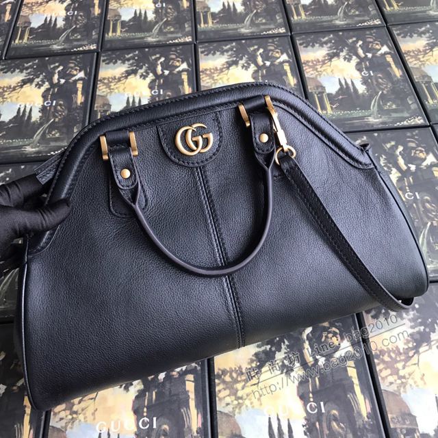 Gucci包 古馳女包 516459黑皮 Gucci新款手提包  gudj1084